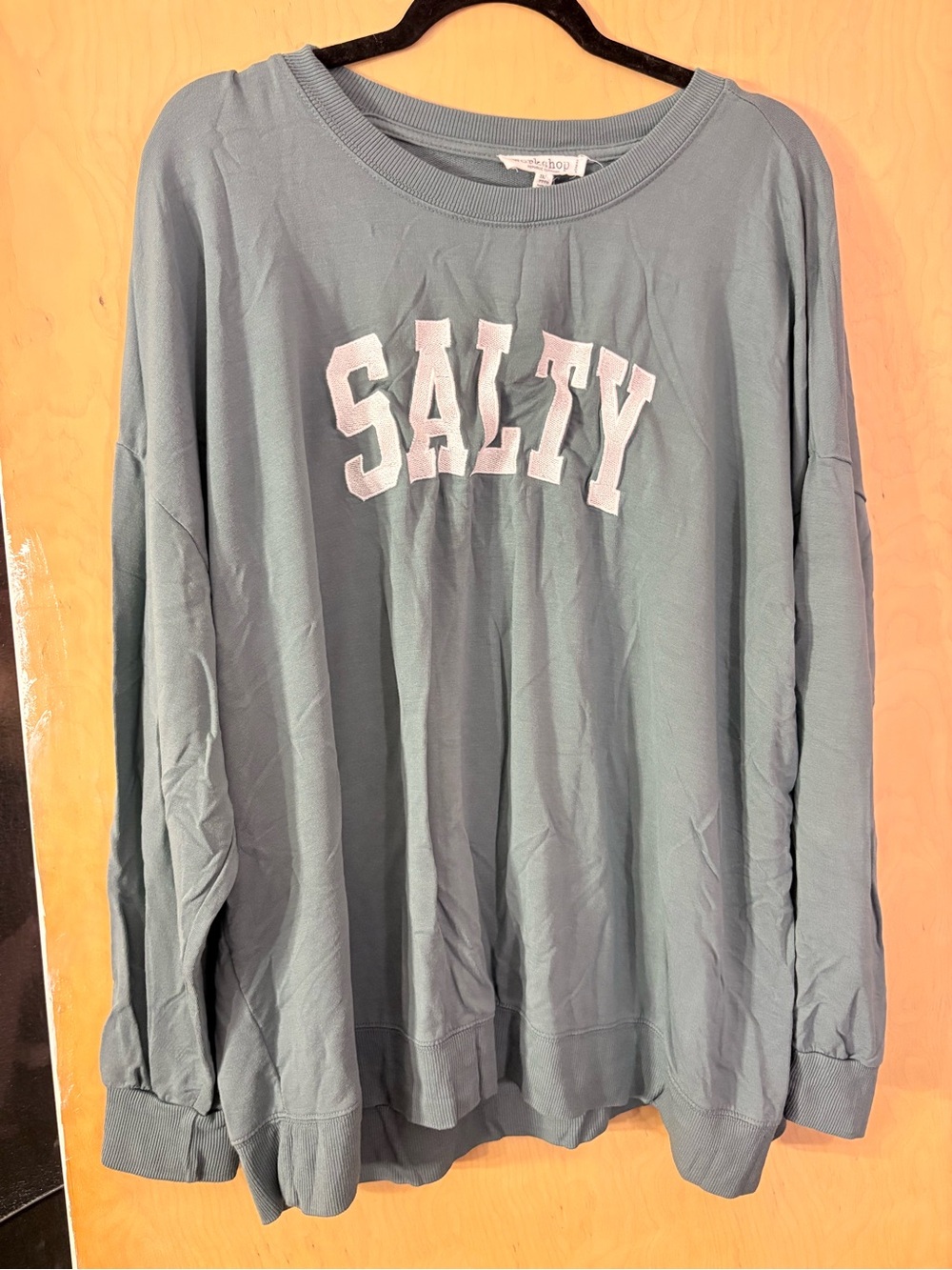 Workshop Republic Clothing 'SALTY' Pullover Sweatshirt - Dusty Blue